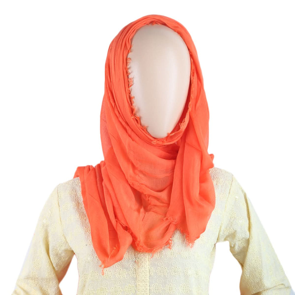 Women Lawn Scarf - T1 - Orange, Women, Shawls And Scarves, Chase Value, Chase Value