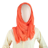 Women Lawn Scarf - T1 - Orange, Women, Shawls And Scarves, Chase Value, Chase Value