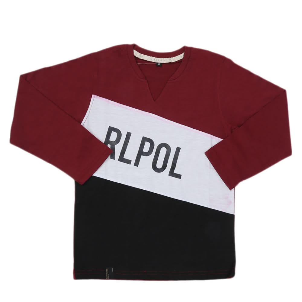 Boys Full Sleeves T-Shirt - Maroon, Kids, Boys T-Shirts, Chase Value, Chase Value