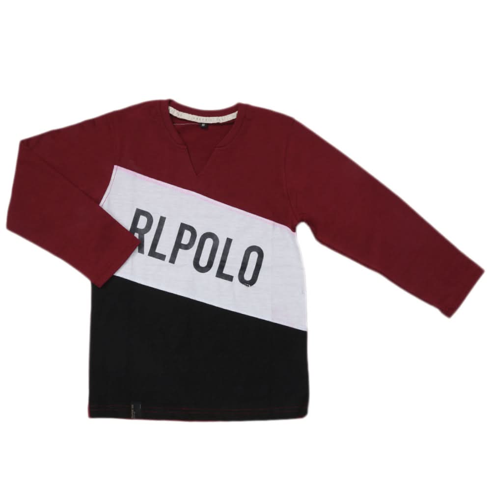 Boys Full Sleeves T-Shirt - Maroon, Kids, Boys T-Shirts, Chase Value, Chase Value