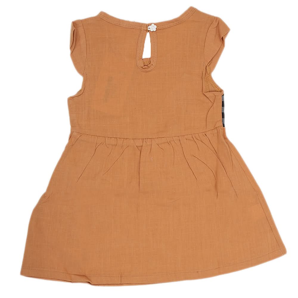 Newborn Girls Frock - Light Brown, Kids, Newborn Girls Frocks, Chase Value, Chase Value