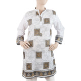 Women's Kurti -1Pc - Cotton- White, Women, Ready Kurtis, Chase Value, Chase Value