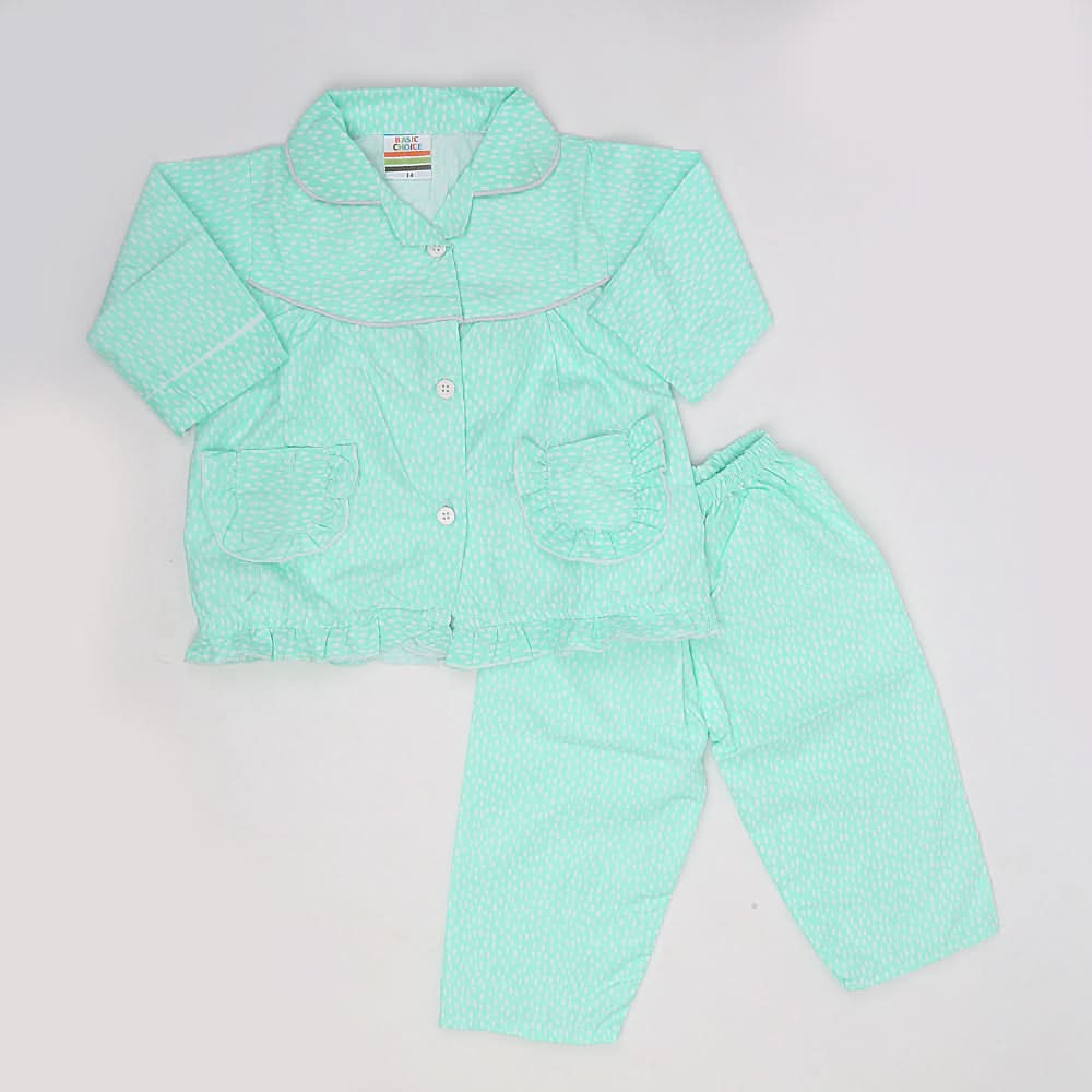 Girls Night Suit - Light Green, Kids, Girls Sets And Suits, Chase Value, Chase Value