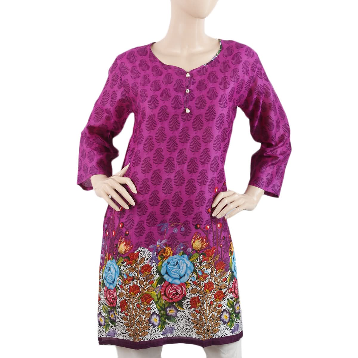 Women Printed Kurti - Purple, Women, Ready Kurtis, Chase Value, Chase Value