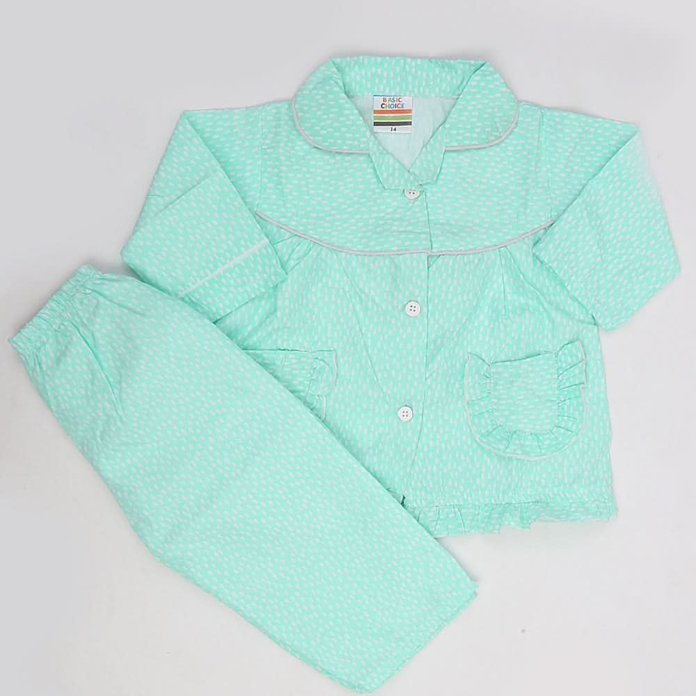 Girls Night Suit - Light Green, Kids, Girls Sets And Suits, Chase Value, Chase Value