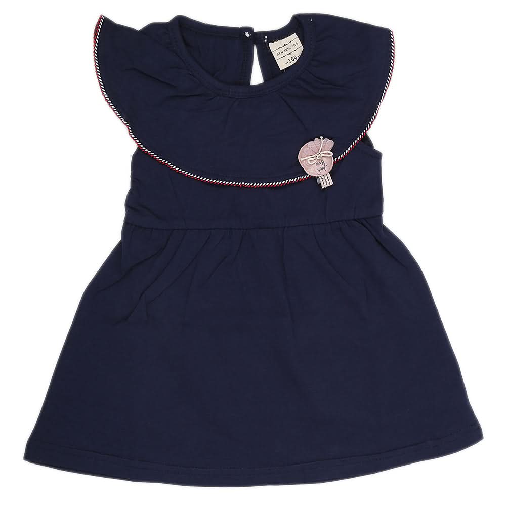 Newborn Girls Frock - Navy Blue, Kids, NB Girls Frocks, Chase Value, Chase Value
