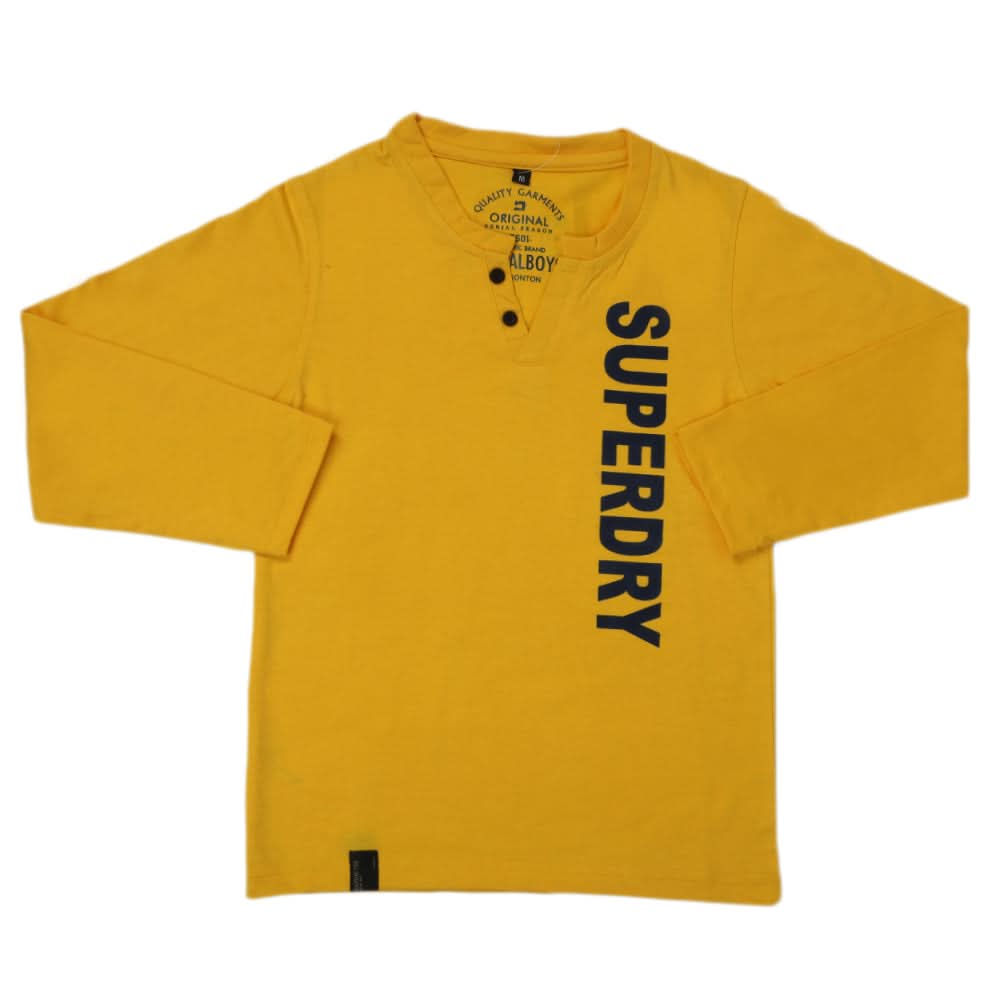 Boys Full Sleeves T-Shirt - Yellow, Kids, Boys T-Shirts, Chase Value, Chase Value