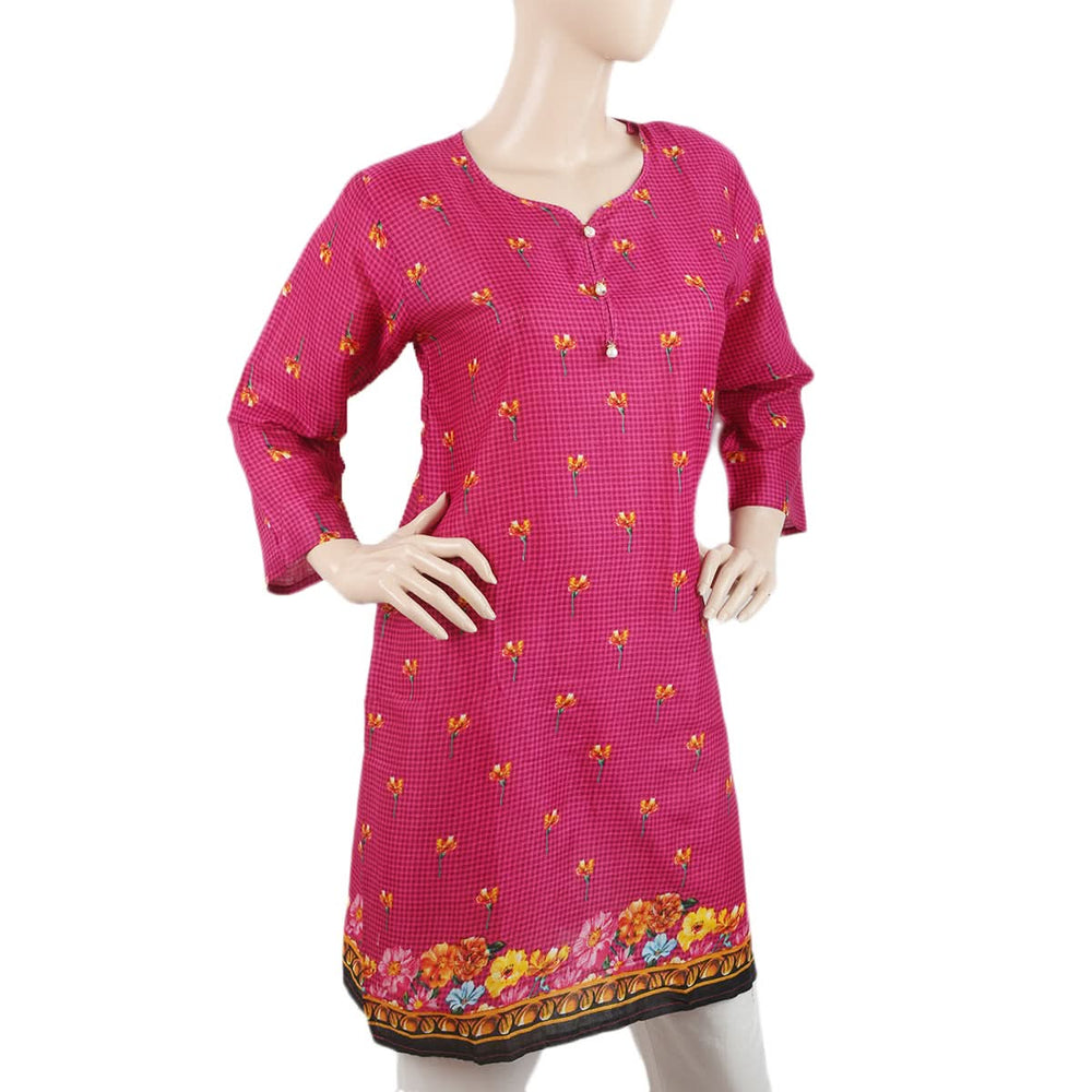 Women Printed Kurti - Pink, Women, Ready Kurtis, Chase Value, Chase Value