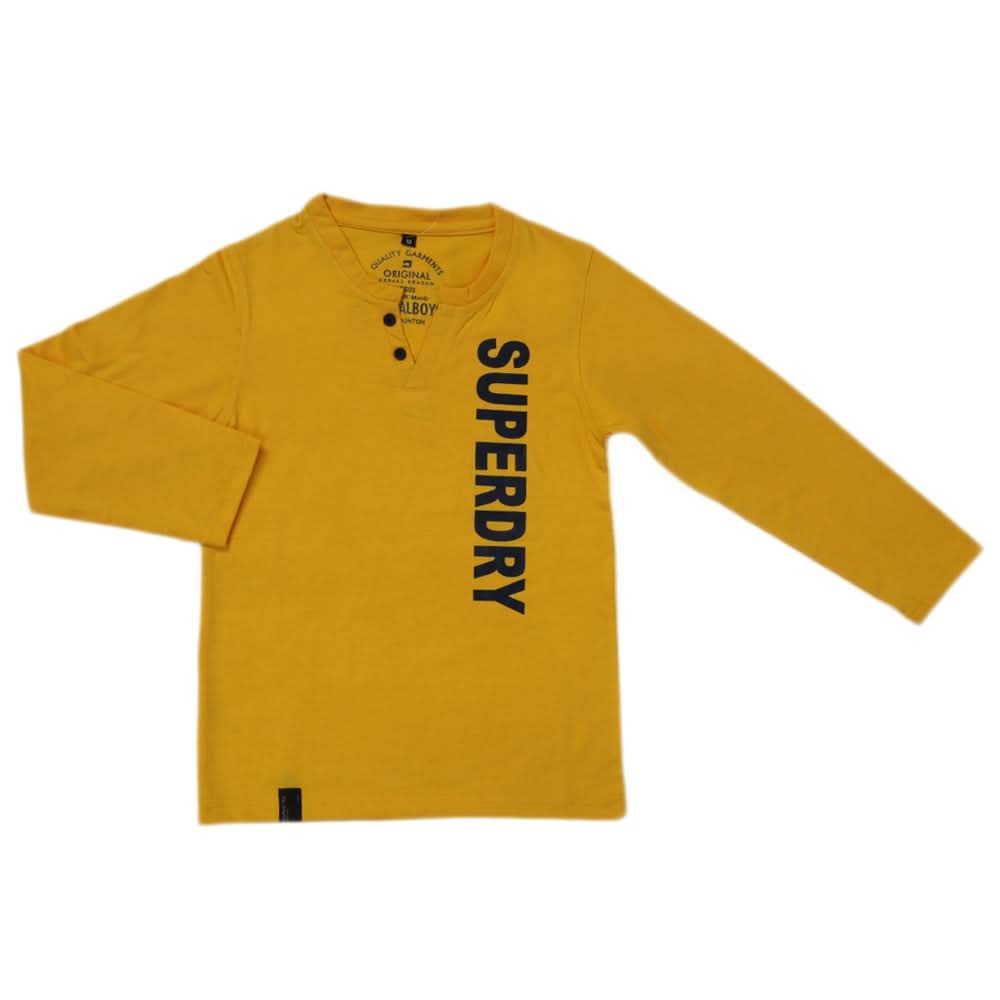 Boys Full Sleeves T-Shirt - Yellow, Kids, Boys T-Shirts, Chase Value, Chase Value