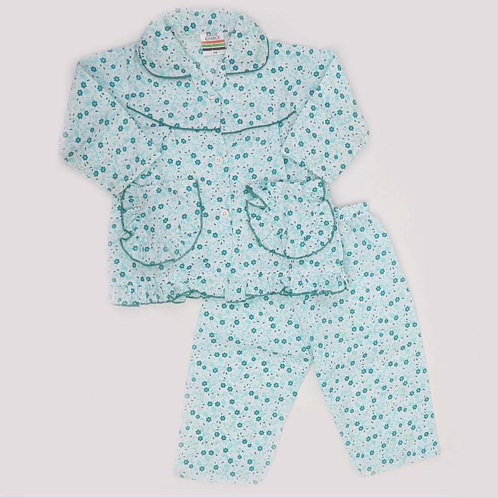 Girls Night Suit - Cyan, Kids, Girls Sets And Suits, Chase Value, Chase Value