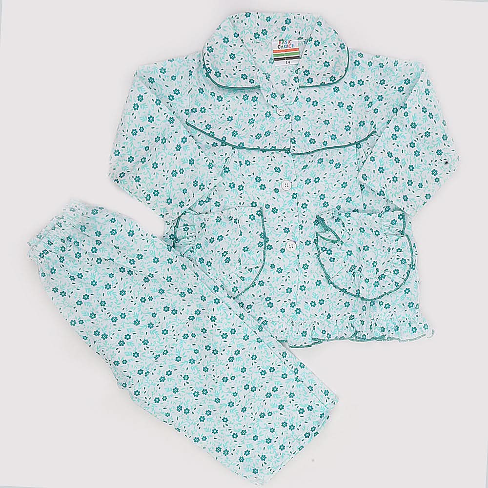 Girls Night Suit - Cyan, Kids, Girls Sets And Suits, Chase Value, Chase Value