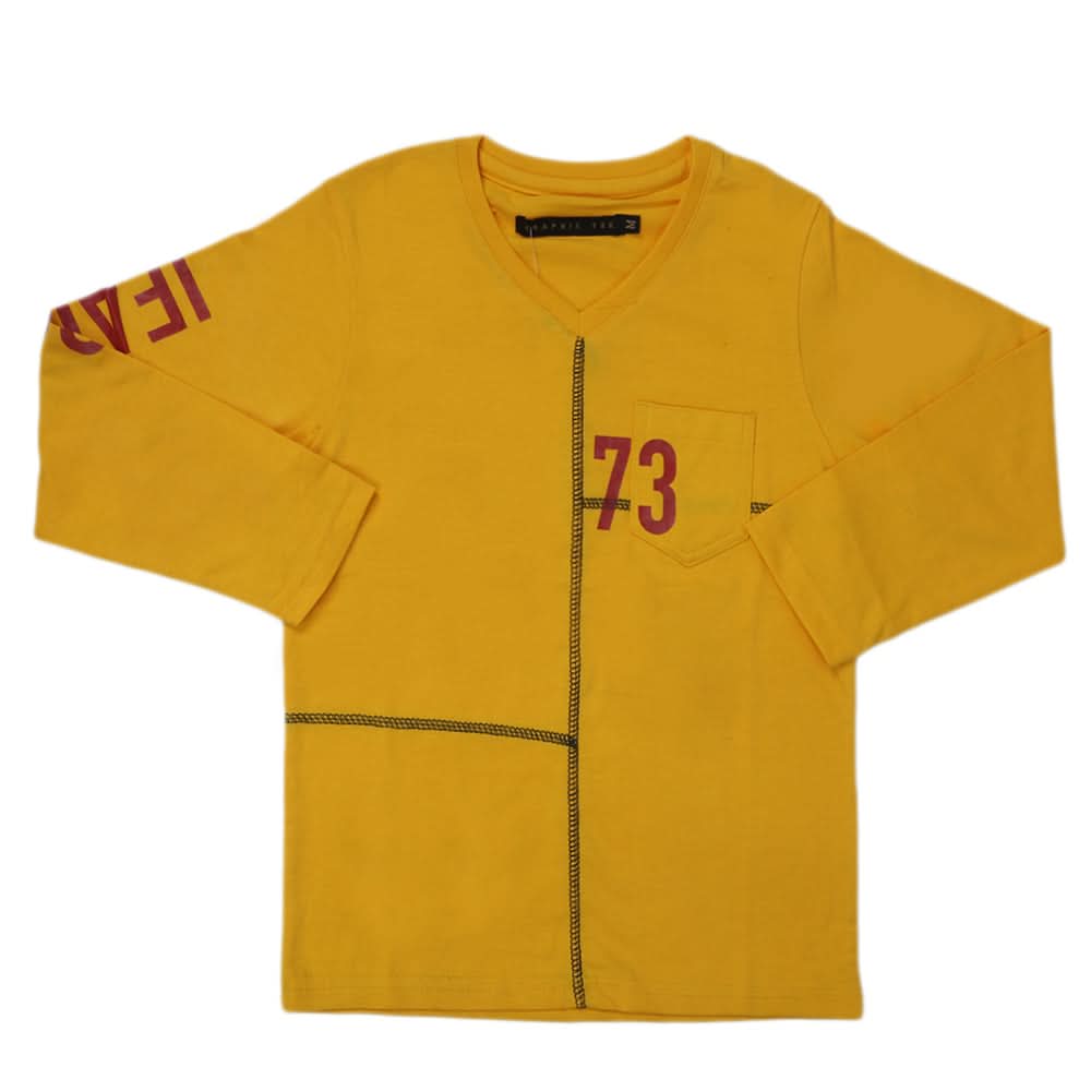 Boys Full Sleeves T-Shirt - Yellow, Kids, Boys T-Shirts, Chase Value, Chase Value