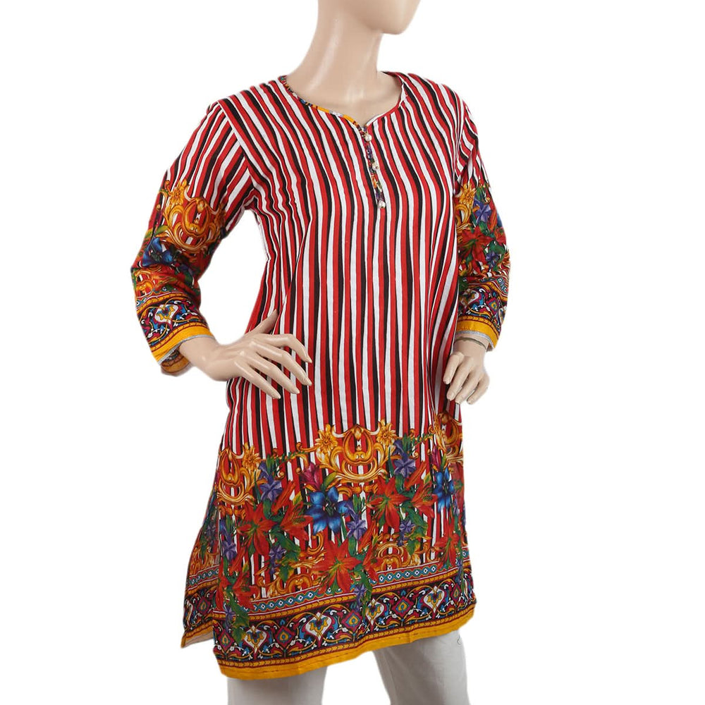 Women Printed Kurti - Red - C, Women, Ready Kurtis, Chase Value, Chase Value