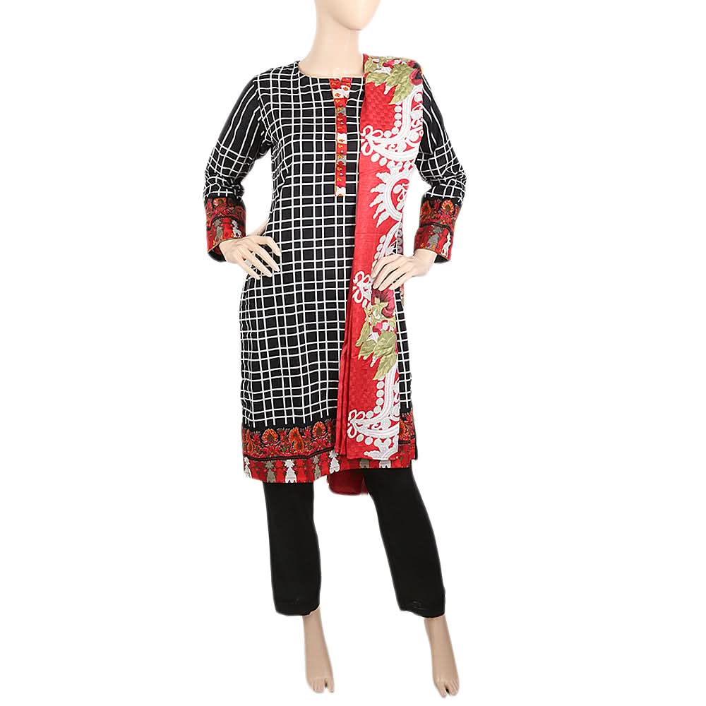 Women's Shalwar Suit WQB-5007-A - Black, Women's, Shalwar Suits, Chase Value, Chase Value