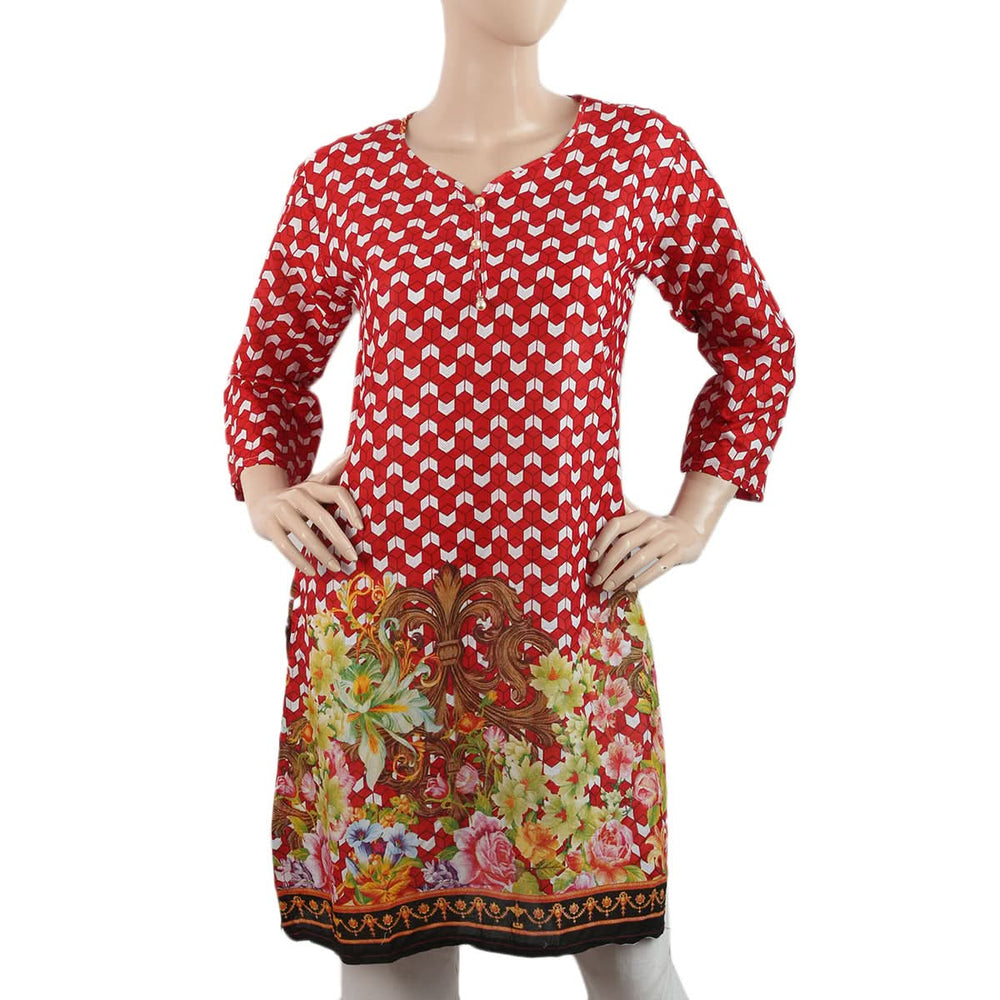 Women Printed Kurti - Red - B, Women, Ready Kurtis, Chase Value, Chase Value