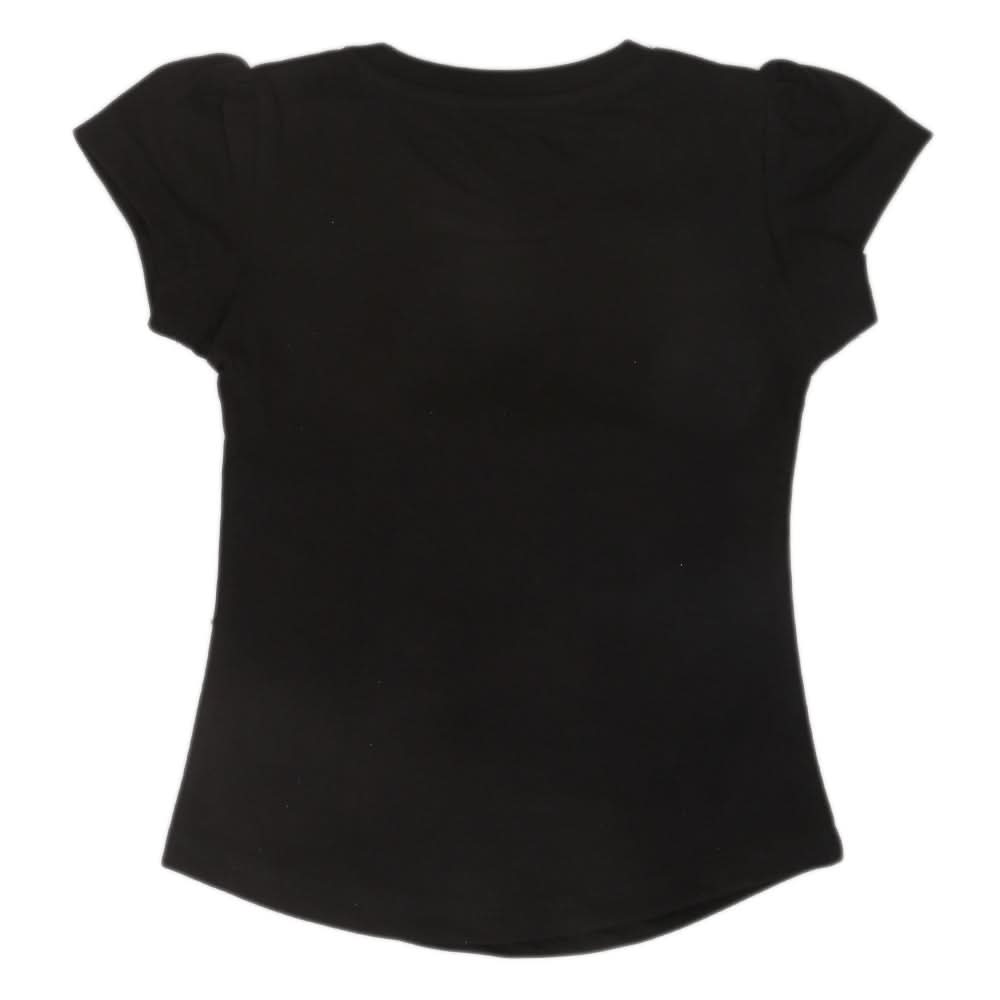 Girls Half Sleeves T-Shirts  4035 - Black, Kids, Girls T-Shirts, Chase Value, Chase Value