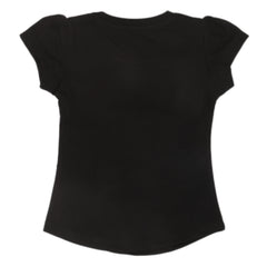 Girls Half Sleeves T-Shirts  4035 - Black, Kids, Girls T-Shirts, Chase Value, Chase Value