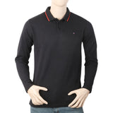 Men's Full Sleeves Polo T-Shirt - Black, Men, T-Shirts And Polos, Chase Value, Chase Value