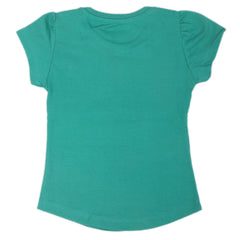 Girls Half Sleeves T-Shirts  4035 - Green, Kids, Girls T-Shirts, Chase Value, Chase Value