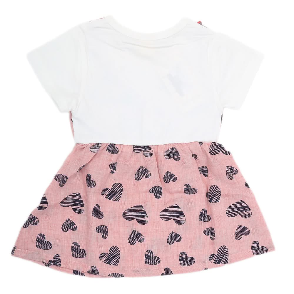 Newborn Girls Frock - Peach, Kids, NB Girls Frocks, Chase Value, Chase Value