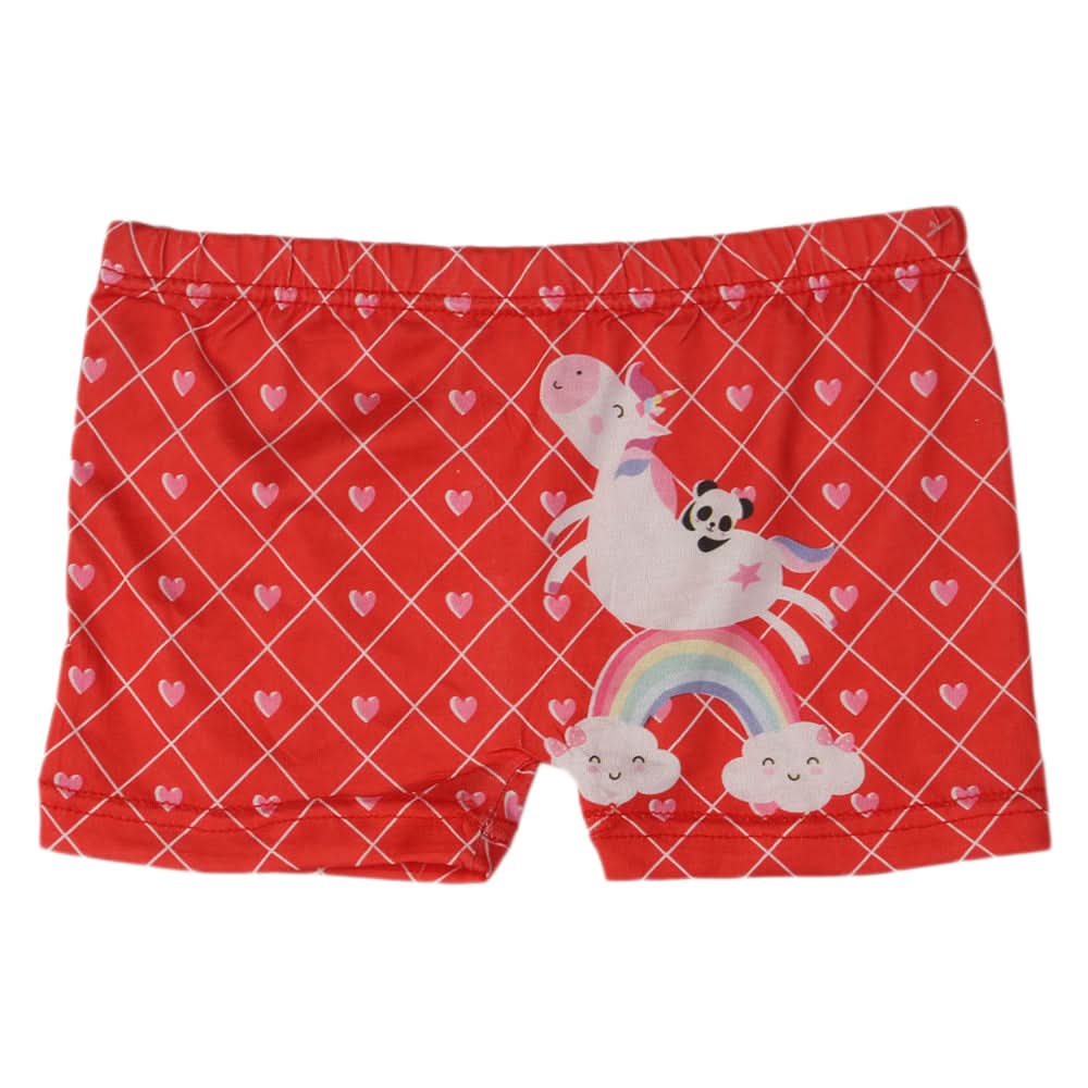 Girls Boxer Mix Print - Red, Kids, Panties And Briefs, Chase Value, Chase Value