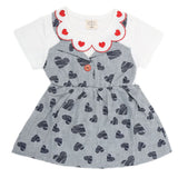 Newborn Girls Frock - Grey, Kids, NB Girls Frocks, Chase Value, Chase Value