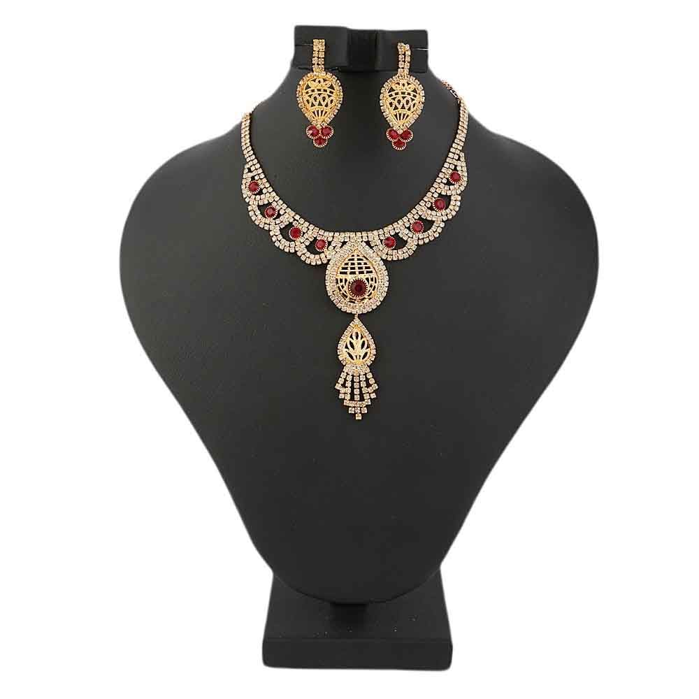 Women's Jewellery Set - Golden & Red, Women, Jewellery Set, Chase Value, Chase Value