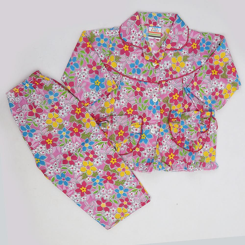 Girls Night Suit - Pink, Kids, Girls Sets And Suits, Chase Value, Chase Value