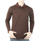 Men's Full Sleeves Polo T-Shirt - Coffee, Men, T-Shirts And Polos, Chase Value, Chase Value