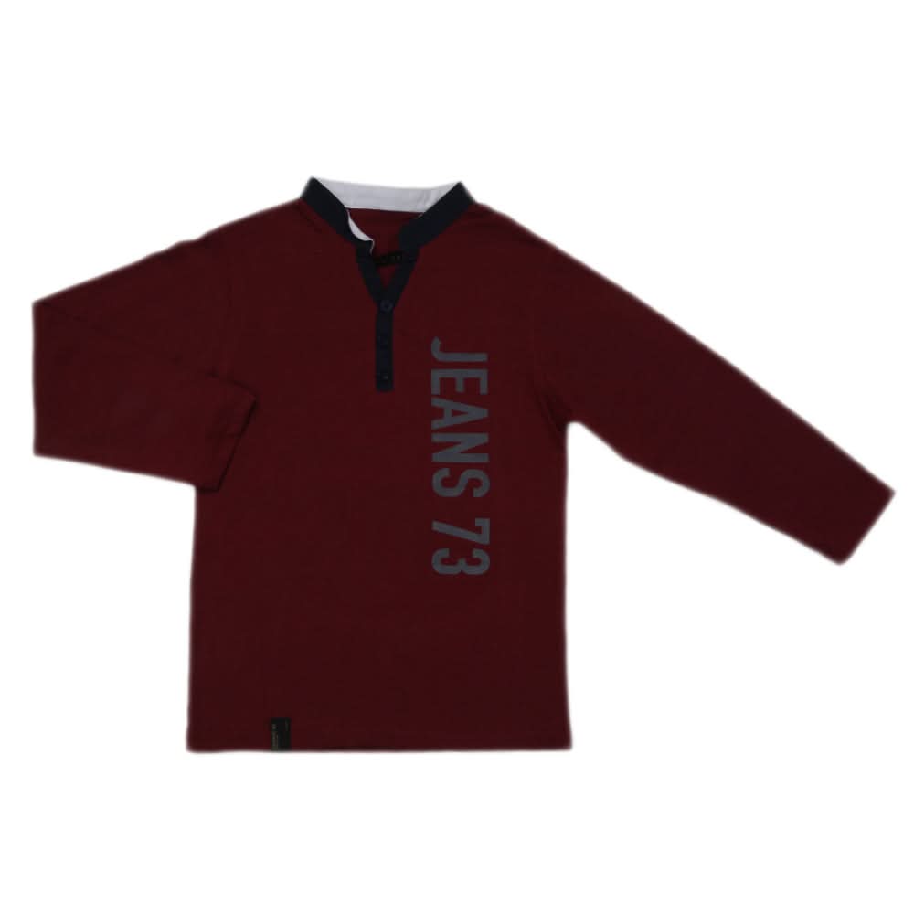 Boys Full Sleeves T-Shirt - Maroon, Kids, Boys T-Shirts, Chase Value, Chase Value