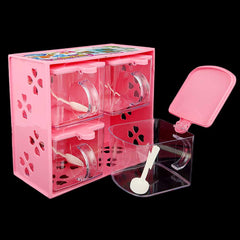 Spice Box 4 Pcs - Pink, Crockery & Kitchenware, Chase Value, Chase Value