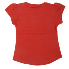 Girls Half Sleeves T-Shirts  4035 - Orange, Kids, Girls T-Shirts, Chase Value, Chase Value