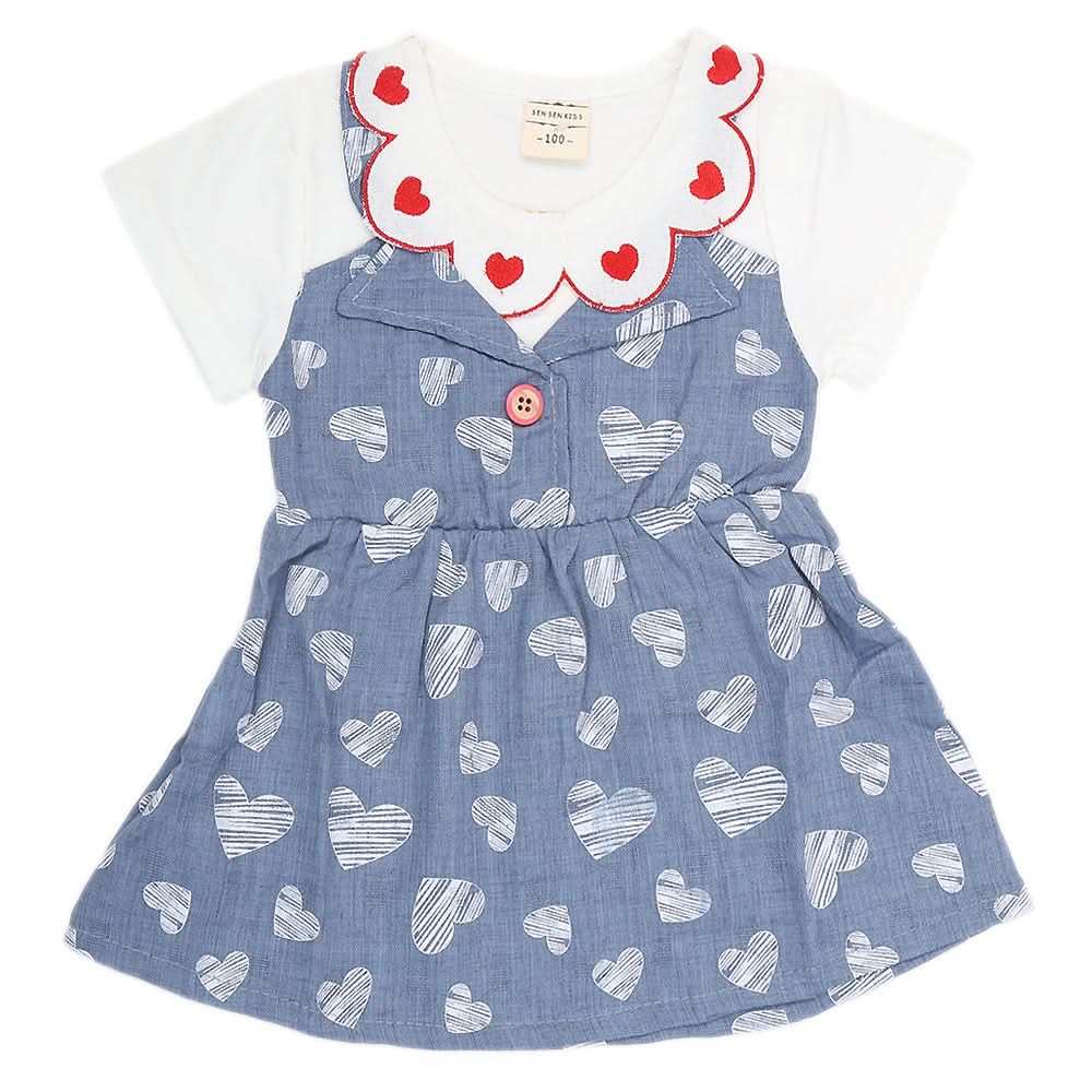Newborn Girls Frock - Blue, Kids, NB Girls Frocks, Chase Value, Chase Value