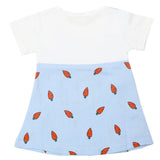 Newborn Girls Half Sleeves Frock - Blue, Kids, Newborn Girls Frocks, Chase Value, Chase Value