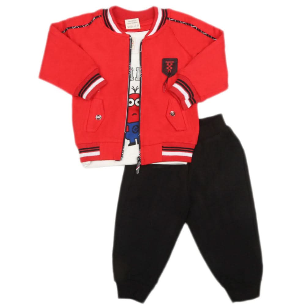 Boys 3 Piece Suit - Red, Kids, Boys Sets And Suits, Chase Value, Chase Value