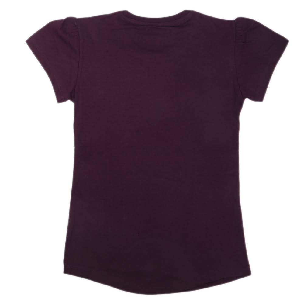 Girls Half Sleeves T-Shirts  4035 - Purple, Kids, Girls T-Shirts, Chase Value, Chase Value