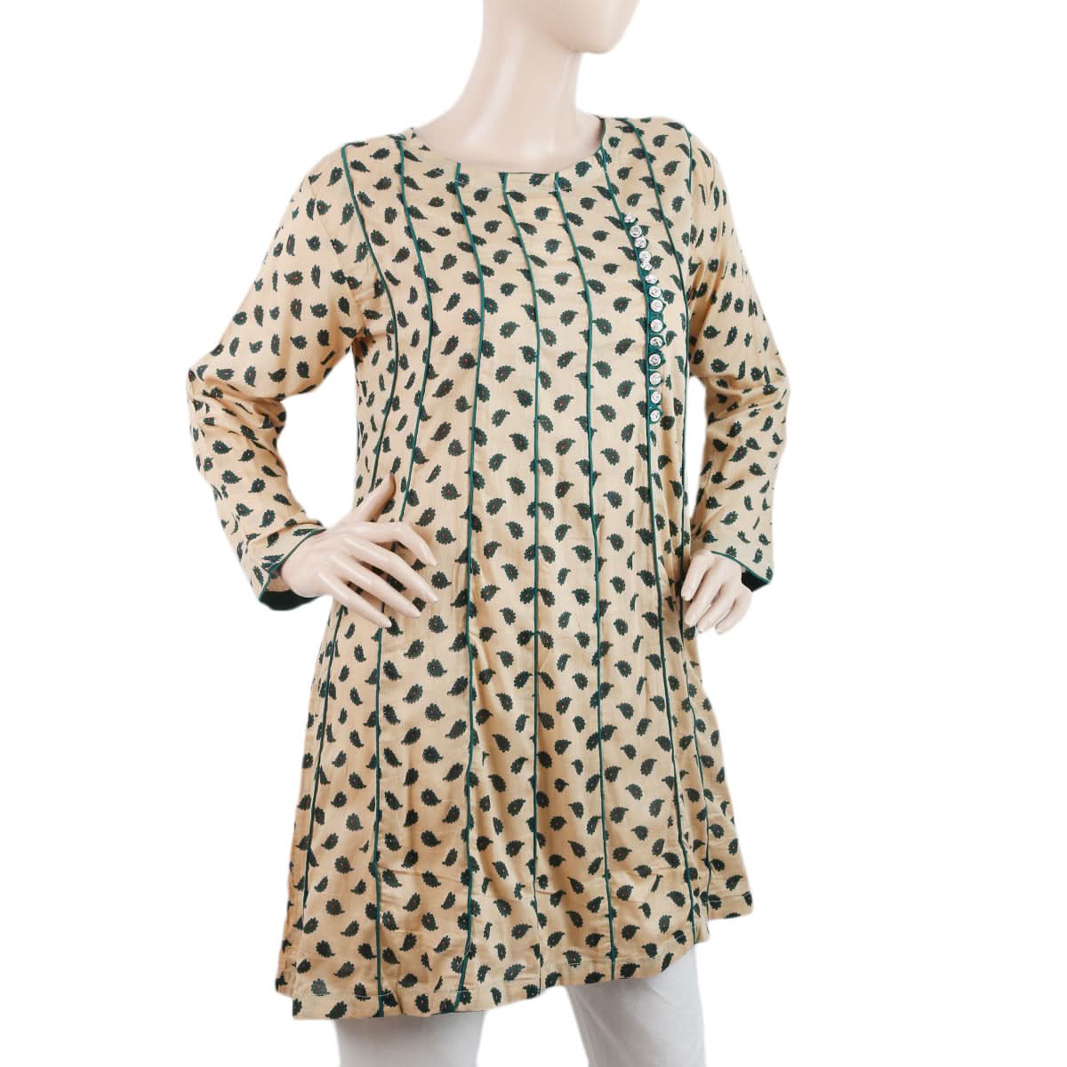 Women Printed Kurti - Fawn, Women, Ready Kurtis, Chase Value, Chase Value