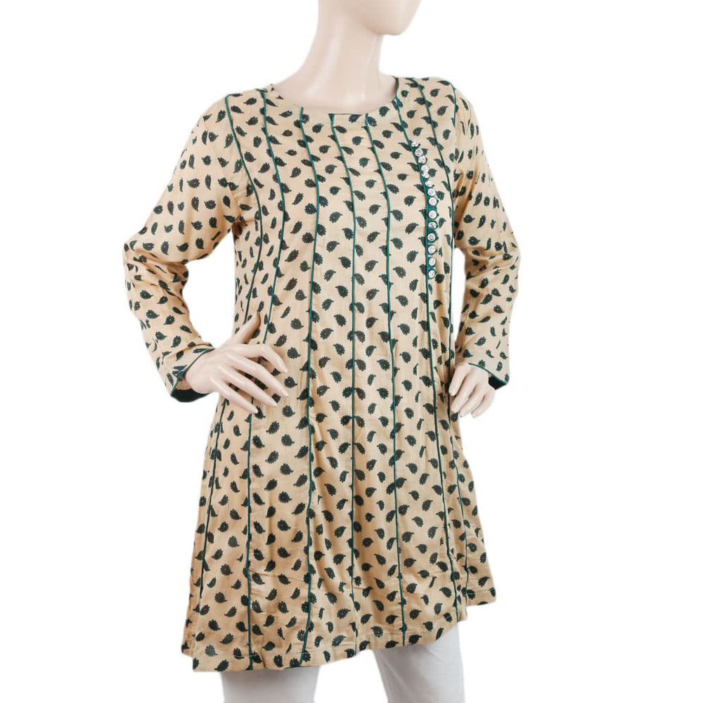 Women Printed Kurti - Fawn, Women, Ready Kurtis, Chase Value, Chase Value