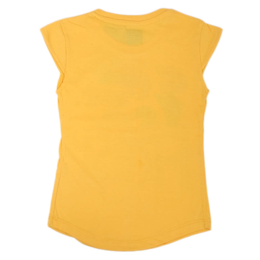 Girls Half Sleeves T-Shirts  4029 - Yellow, Kids, Girls T-Shirts, Chase Value, Chase Value