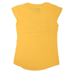 Girls Half Sleeves T-Shirts  4029 - Yellow, Kids, Girls T-Shirts, Chase Value, Chase Value