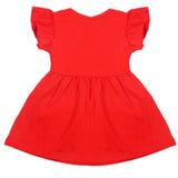 Newborn Girls Half Sleeves Frock - Red, Kids, Newborn Girls Frocks, Chase Value, Chase Value