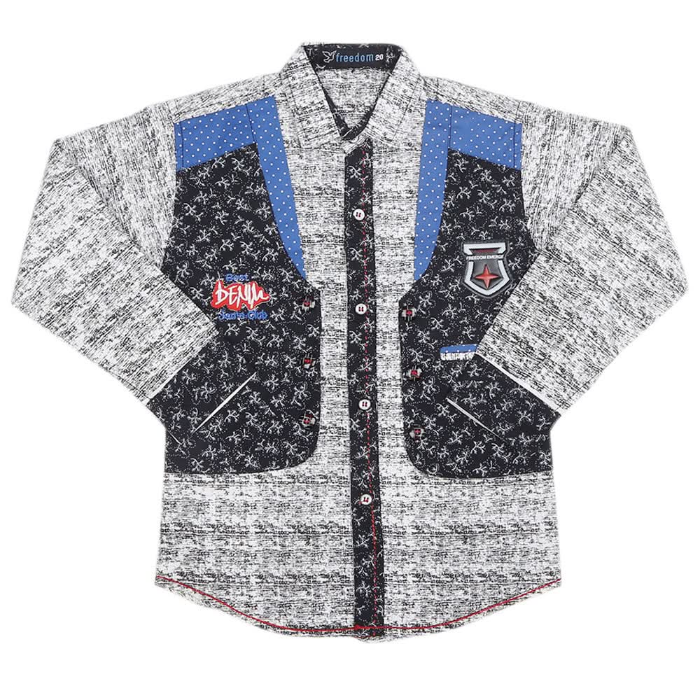 Boys Full Sleeves Casual Shirt - Black, Kids, Boys Shirts, Chase Value, Chase Value