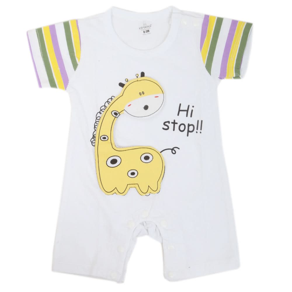 Newborn Unisex Half Sleeves Rompers 2006 - White, Kids, NB Boys Rompers, Chase Value, Chase Value