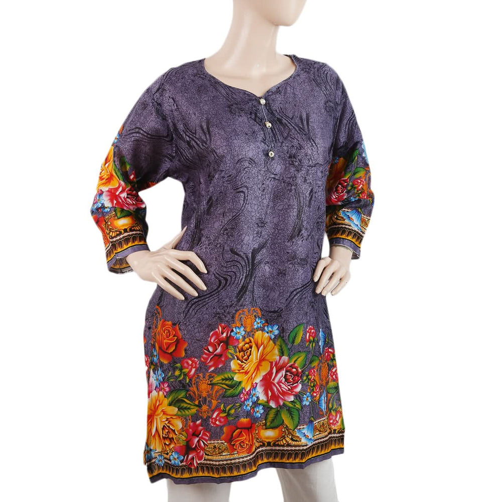 Women Printed Kurti Grey, Women, Ready Kurtis, Chase Value, Chase Value