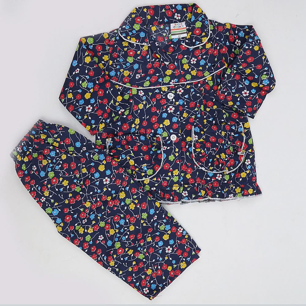 Girls Night Suit - Navy Blue, Kids, Girls Sets And Suits, Chase Value, Chase Value