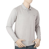 Men's Full Sleeves Polo T-Shirt - Light Grey, Men, T-Shirts And Polos, Chase Value, Chase Value