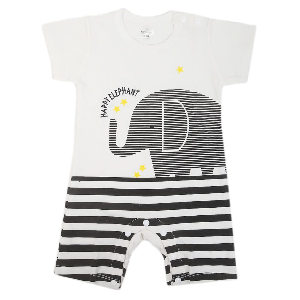 Newborn Unisex Half Sleeves Rompers 2007 - White, Kids, NB Boys Rompers, Chase Value, Chase Value