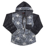 Boys Full Sleeves Casual Hooded Shirt - Grey, Kids, Boys Shirts, Chase Value, Chase Value