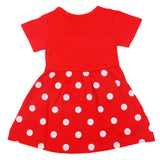 Newborn Girls Half Sleeves Frock - Red, Kids, Newborn Girls Frocks, Chase Value, Chase Value