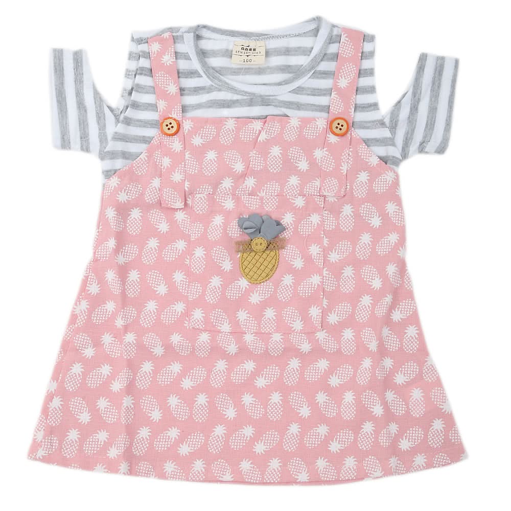 Newborn Girls Frock - Pink, Kids, NB Girls Frocks, Chase Value, Chase Value